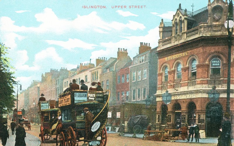 Upper Street i Islington (farget bilde) av English Photographer