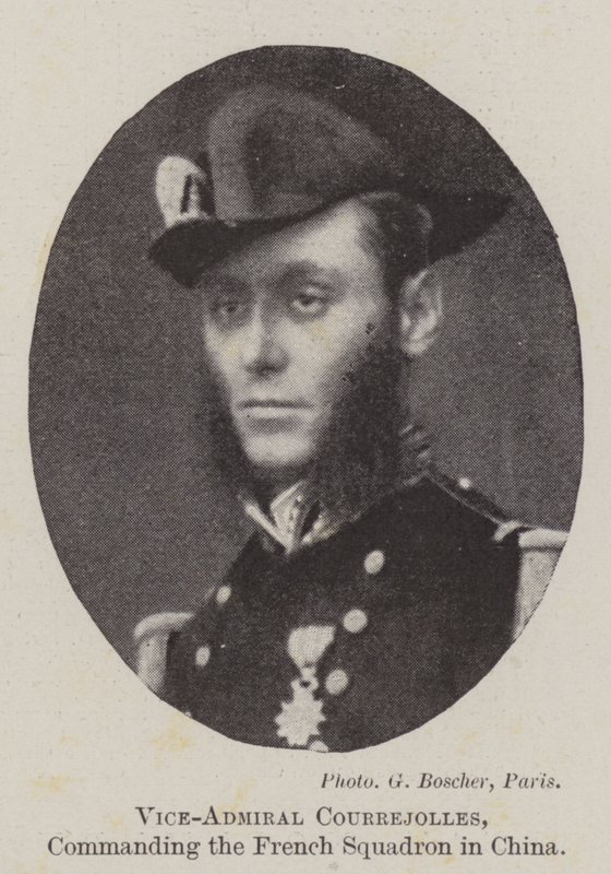 Viseadmiral Courrejolles, kommanderte den franske skvadronen i Kina av English Photographer