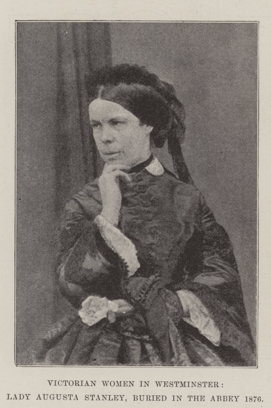 Viktorianske kvinner i Westminster, Lady Augusta Stanley, gravlagt i klosteret 1876 av English Photographer