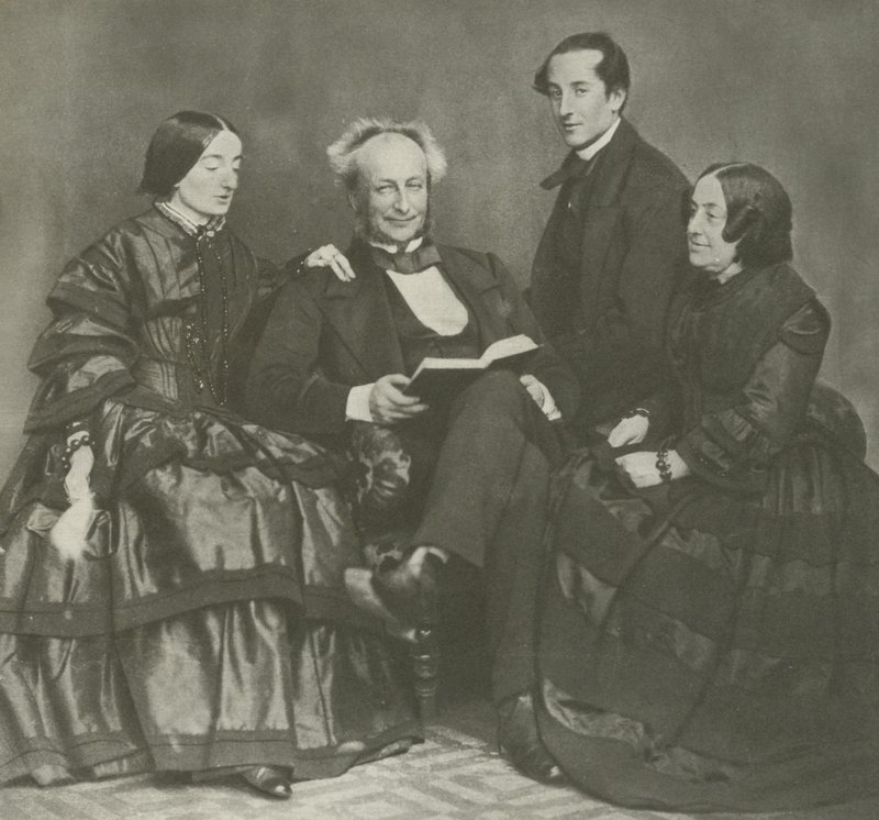 Viktoriansk familiegruppe, 1857 av English Photographer