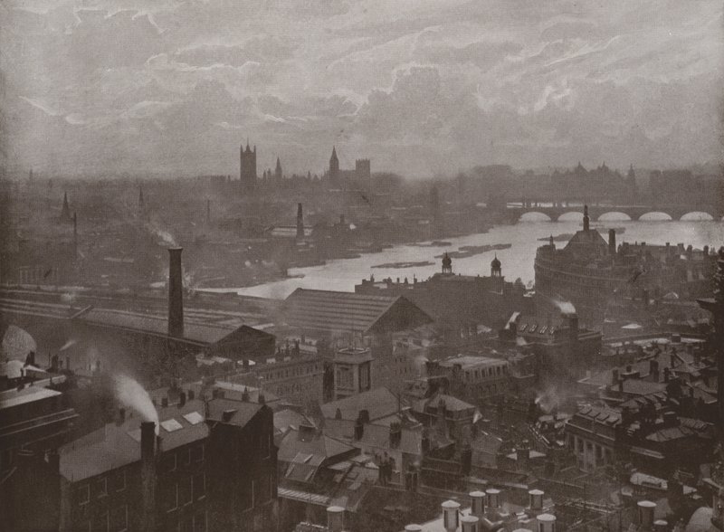 Utsikt fra Golden Gallery, St Pauls, med utsikt mot sørvest av English Photographer