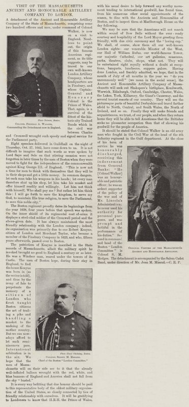 Besøk av Massachusetts Ancient and Honorable Artillery Company til London av English Photographer