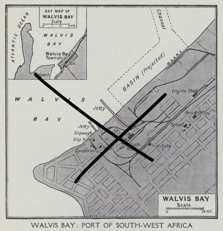 Walvis Bay, Port of South West Africa (s/hvitt bilde) av English Photographer