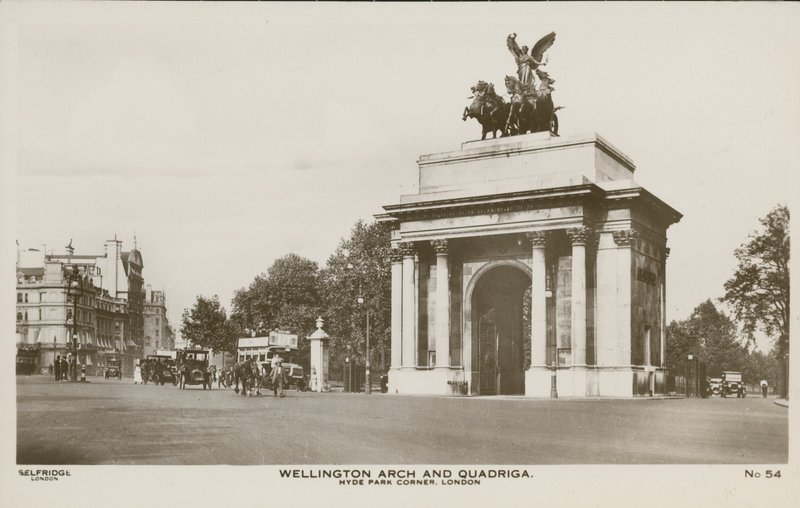 Wellington Arch og Quadriga, Hyde Park Corner av English Photographer
