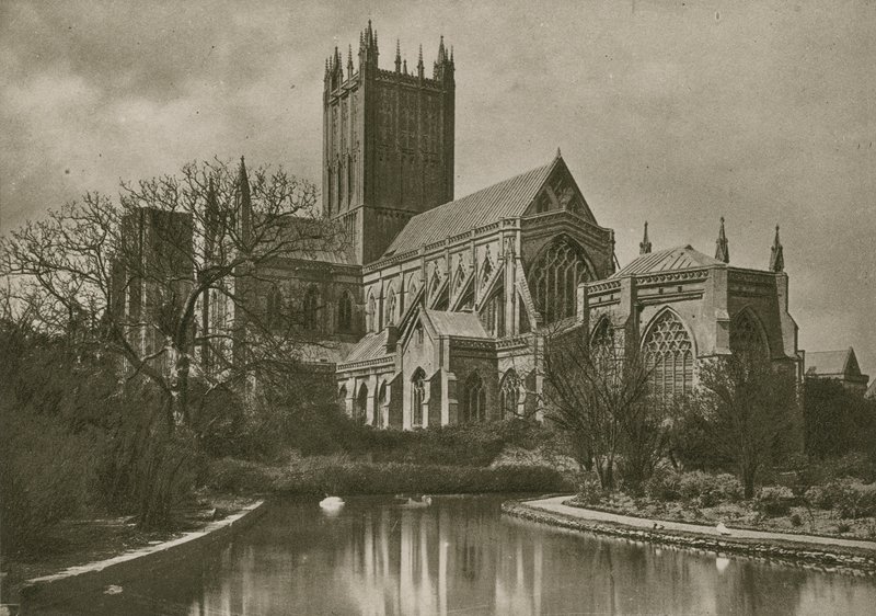 Wells Cathedral, fra Svanebassenget av English Photographer