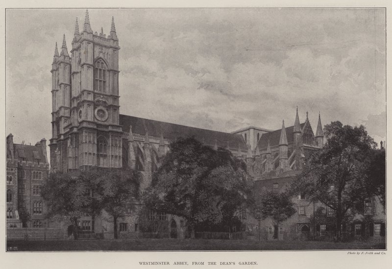 Westminster Abbey, fra Deans Garden av English Photographer