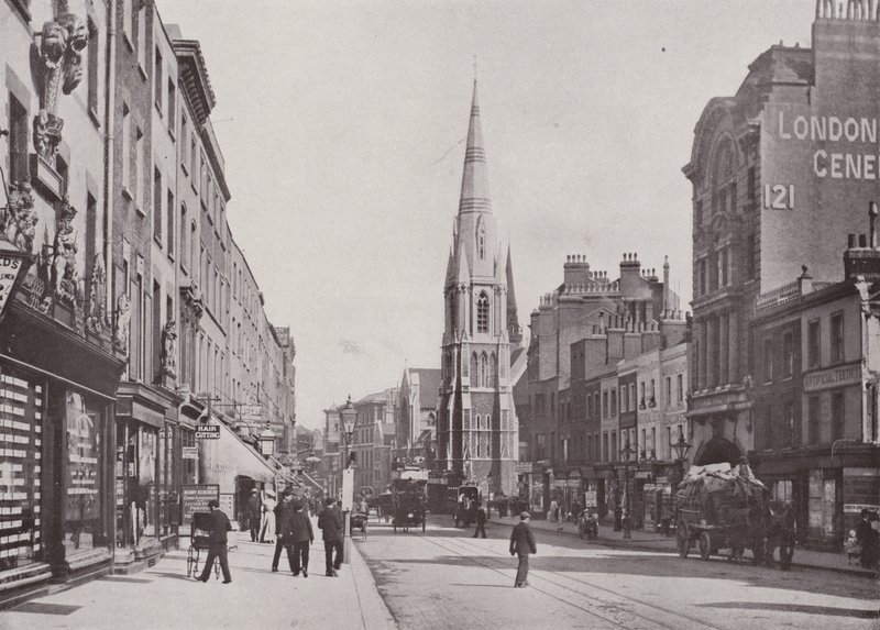 Westminster Bridge Road, med Christ Church av English Photographer