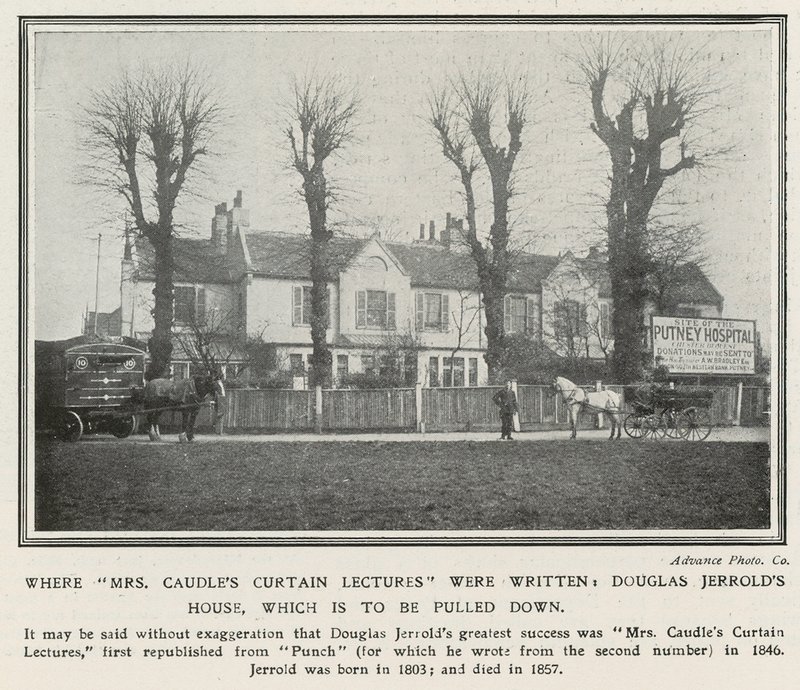 Der Mrs Caudles Curtain Lectures ble skrevet, Douglas Jerrolds House av English Photographer