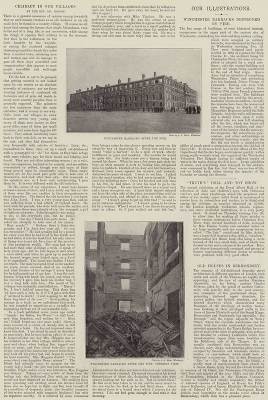 Winchester Barracks ødelagt av brann av English Photographer