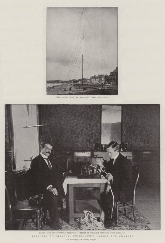 Trådløs telegrafi, eksperimenter over kanalen av English Photographer