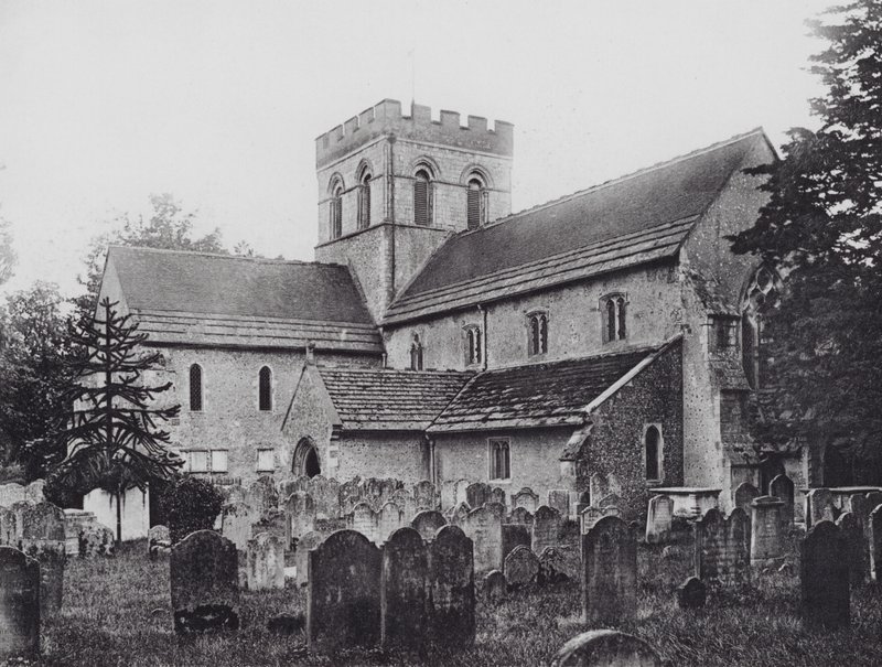 Verdt: Broadwater Church (s/hvitt bilde) av English Photographer