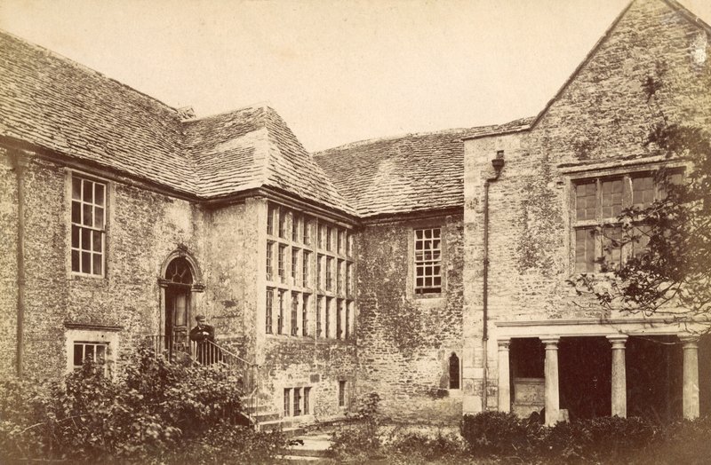 Wraxhall Manor, nær Trowbridge, Wilts (s/hv-bilde) av English Photographer