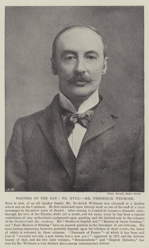 Dagens forfattere, Frederick Wedmore av English Photographer