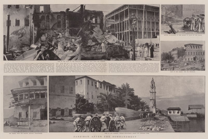 Zanzibar etter bombardementet av English Photographer