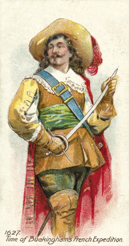1627, tiden for Buckinghams franske ekspedisjon av English School
