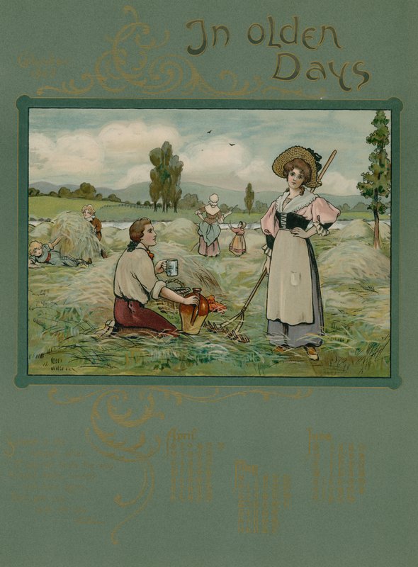 1905-kalender med vers av Alfred Austin av English School