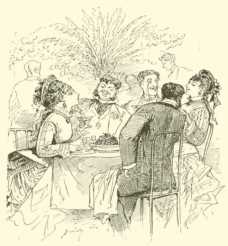 1800-talls kaféscene av English School