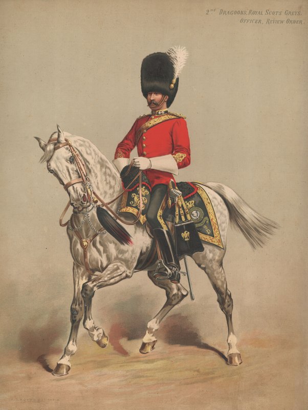 2nd Dragons, Royal Scots Greys, Officer, Review Order av English School