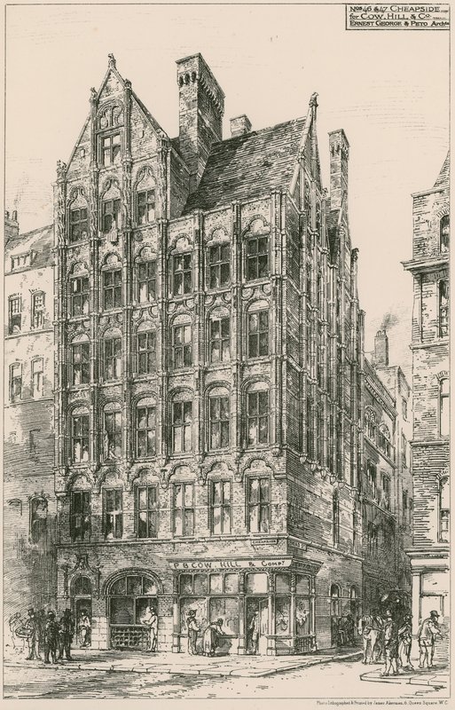 46-47 Cheapside; Ernest George & Peto, arkitekter av English School
