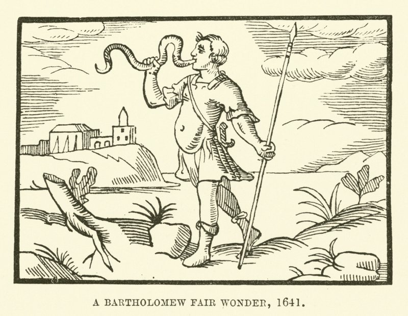 Et Bartholomew Fair vidunder, 1641 av English School