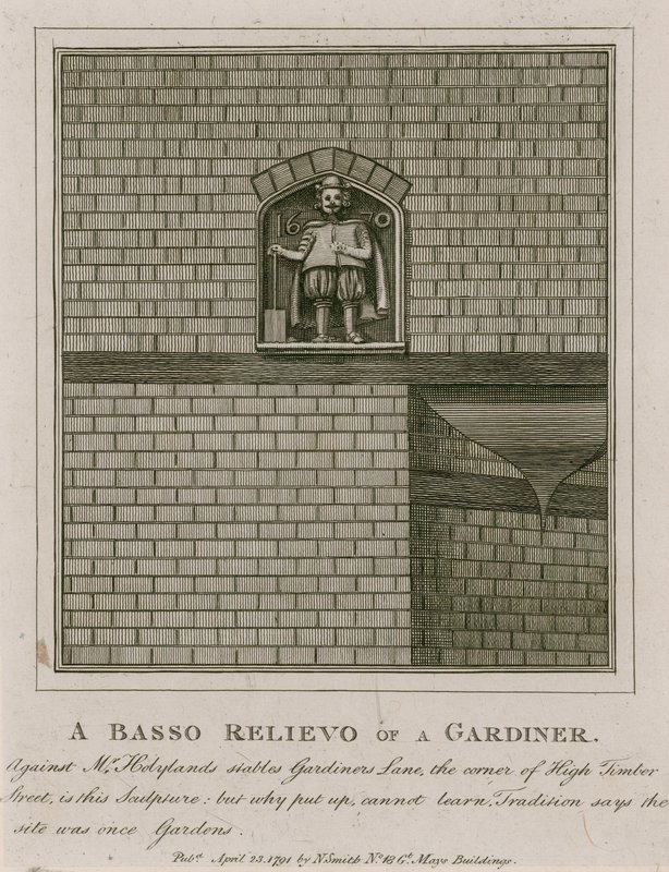 En Basso Relievo av en Gardiner av English School