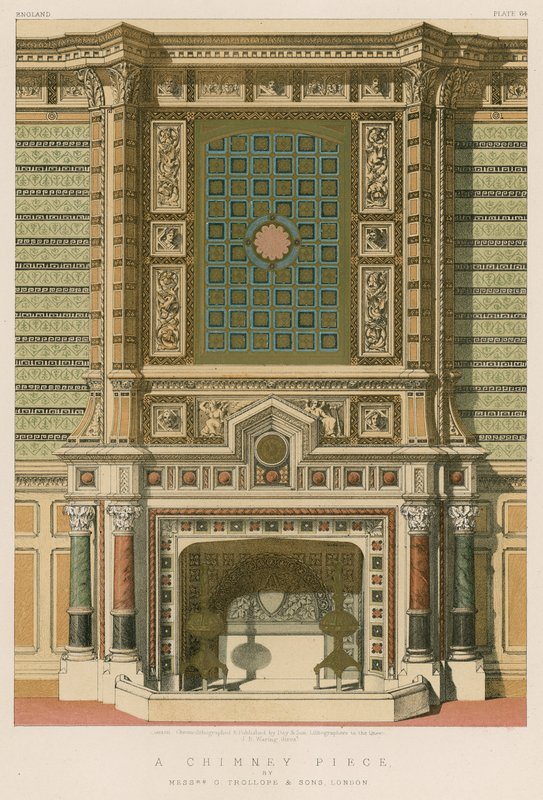 A Chimney Piece av Mrs G Trollope and Sons, London av English School