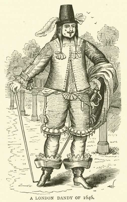 En London Dandy fra 1646 av English School