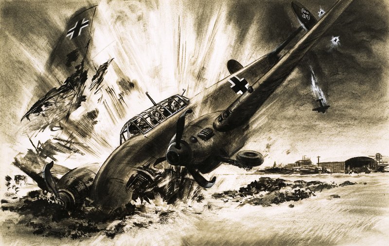 En Messerschmitt krasj lander av English School