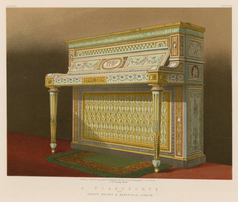 A Pianoforte av Mrs Wright og Mansfield, London av English School