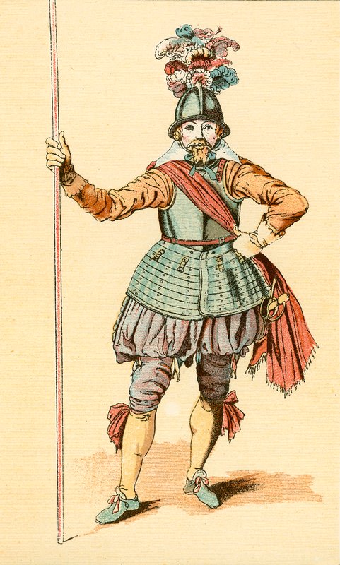 En Pikeman av English School