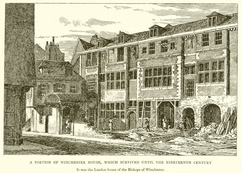 En del av Winchester House, som overlevde til det nittende århundre av English School