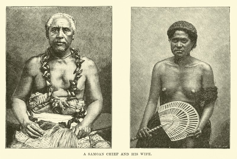 En samoansk høvding og hans kone av English School