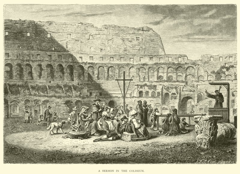 En preken i Colosseum av English School