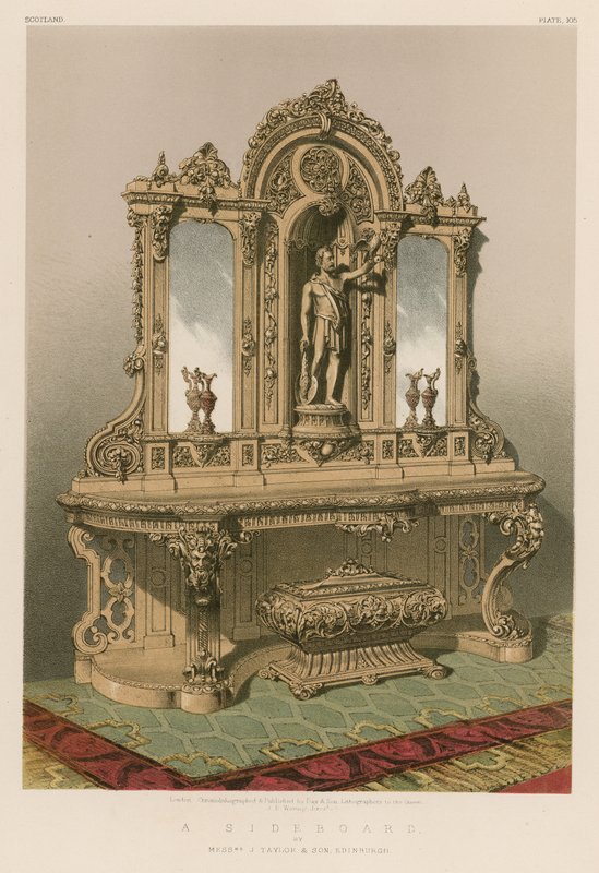 A Sideboard av Mrs J Taylor and Son, Edinburgh av English School