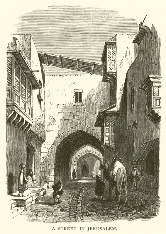 En gate i Jerusalem (gravering) av English School