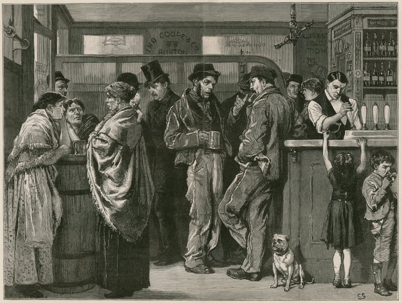 En søndag ettermiddag i et gin-palass, hentet fra livet av English School