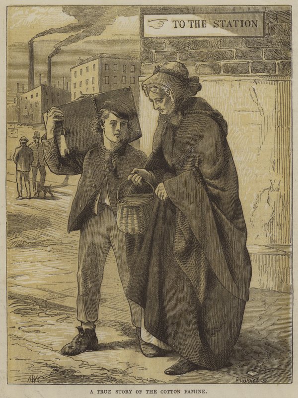 A True Story of the Cotton Famine (gravering) av English School