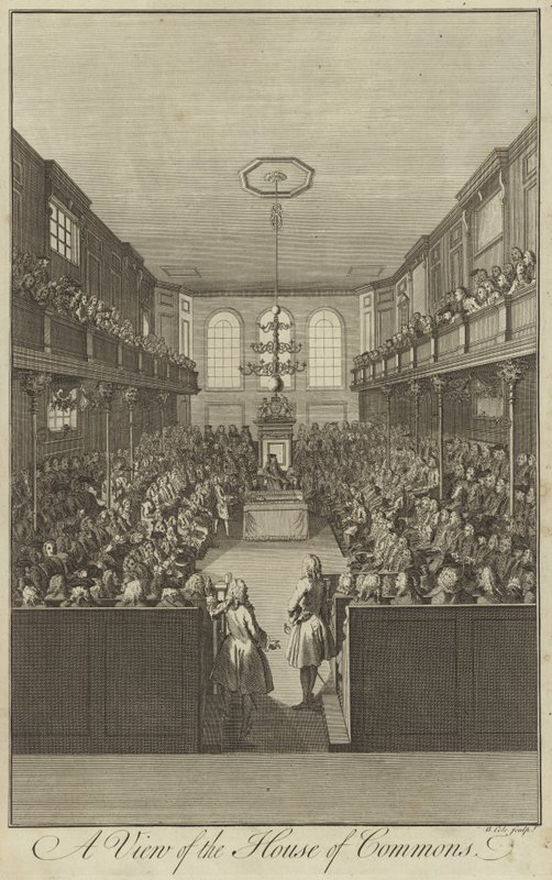 Utsikt over Underhuset, Westminster av English School