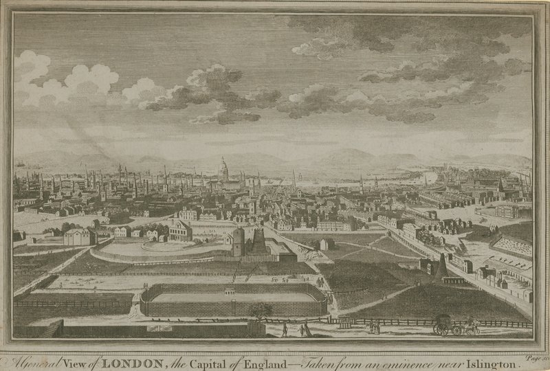En generell utsikt over London, med New River Head i forgrunnen av English School