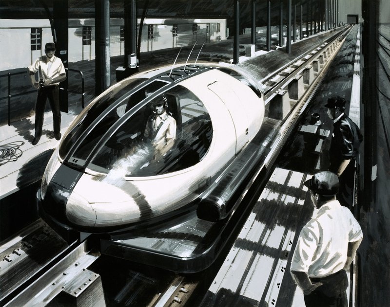 Et maglev-testkjøretøy i Japan av English School