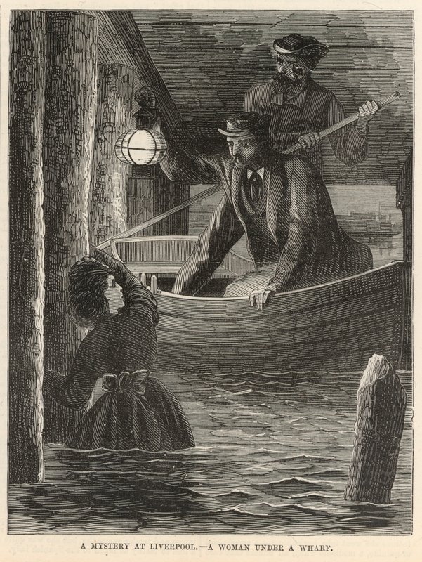 Et mysterium i Liverpool; En kvinne under en brygge av English School