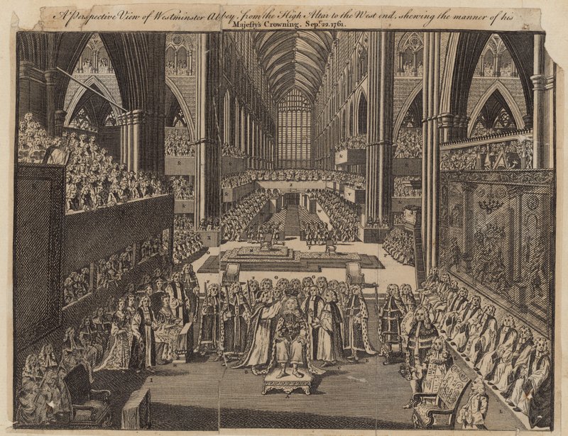 Et perspektivbilde av Westminster Abbey fra høyalteret i vestenden av English School