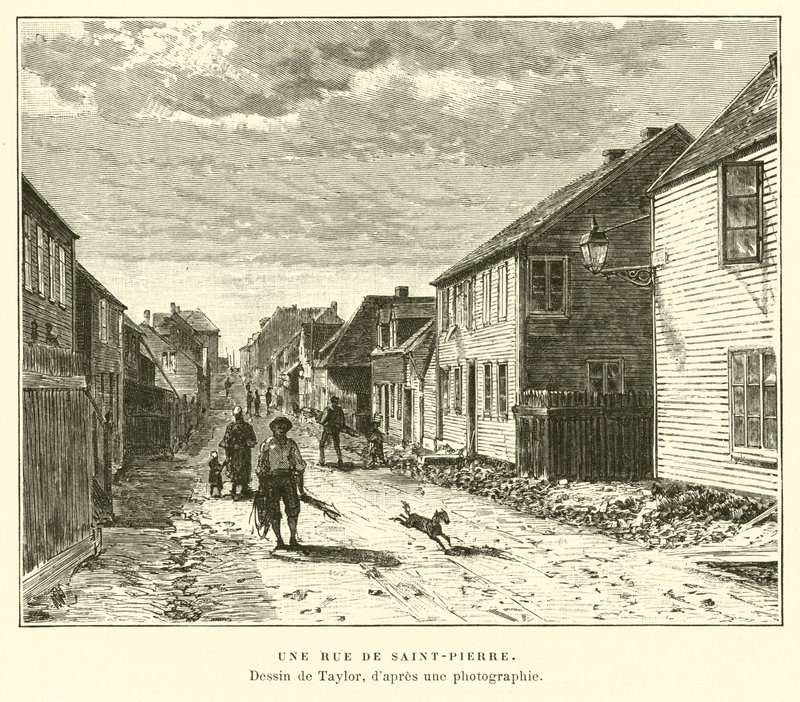En gate i Saint-Pierre, Saint Pierre og Miquelon av English School