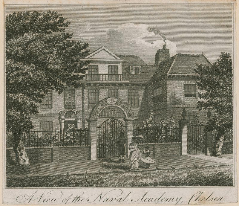 Utsikt over Naval Academy i Chelsea av English School