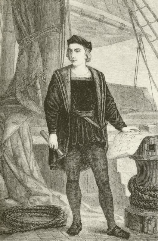 En ung Christopher Columbus (1451-1506), genovesisk oppdagelsesreisende av English School