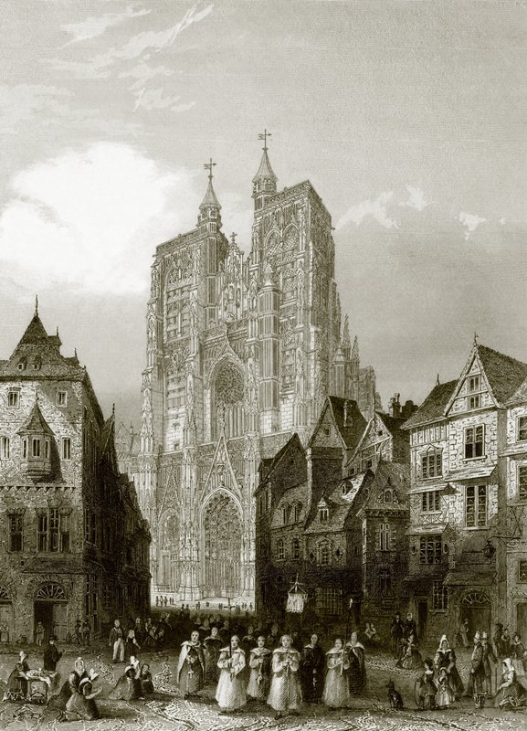 Abbeville katedral av English School