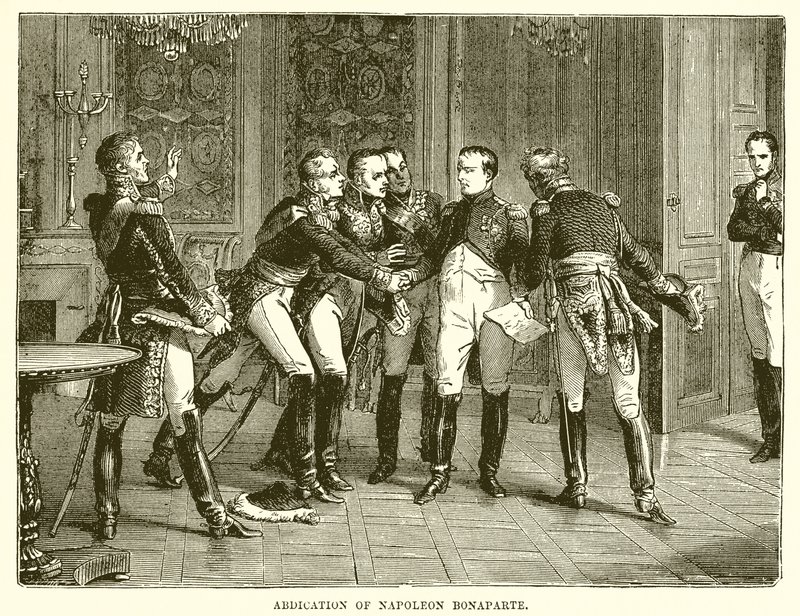 Abdikasjon av Napoleon Bonaparte av English School