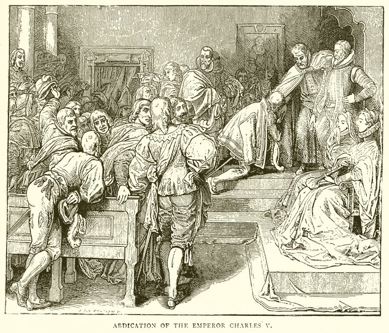 Abdikasjon av keiseren Charles V av English School