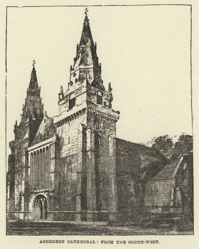 Aberdeen Cathedral, fra sørvest av English School