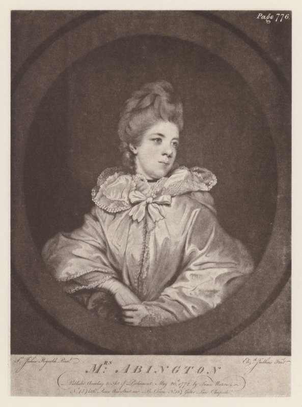 Abington, fru Frances (litho) av English School
